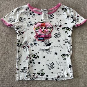 Vintage Cartoon Network Powerpuff Girls top Blossom, Bubbles, and Buttercup Y2K